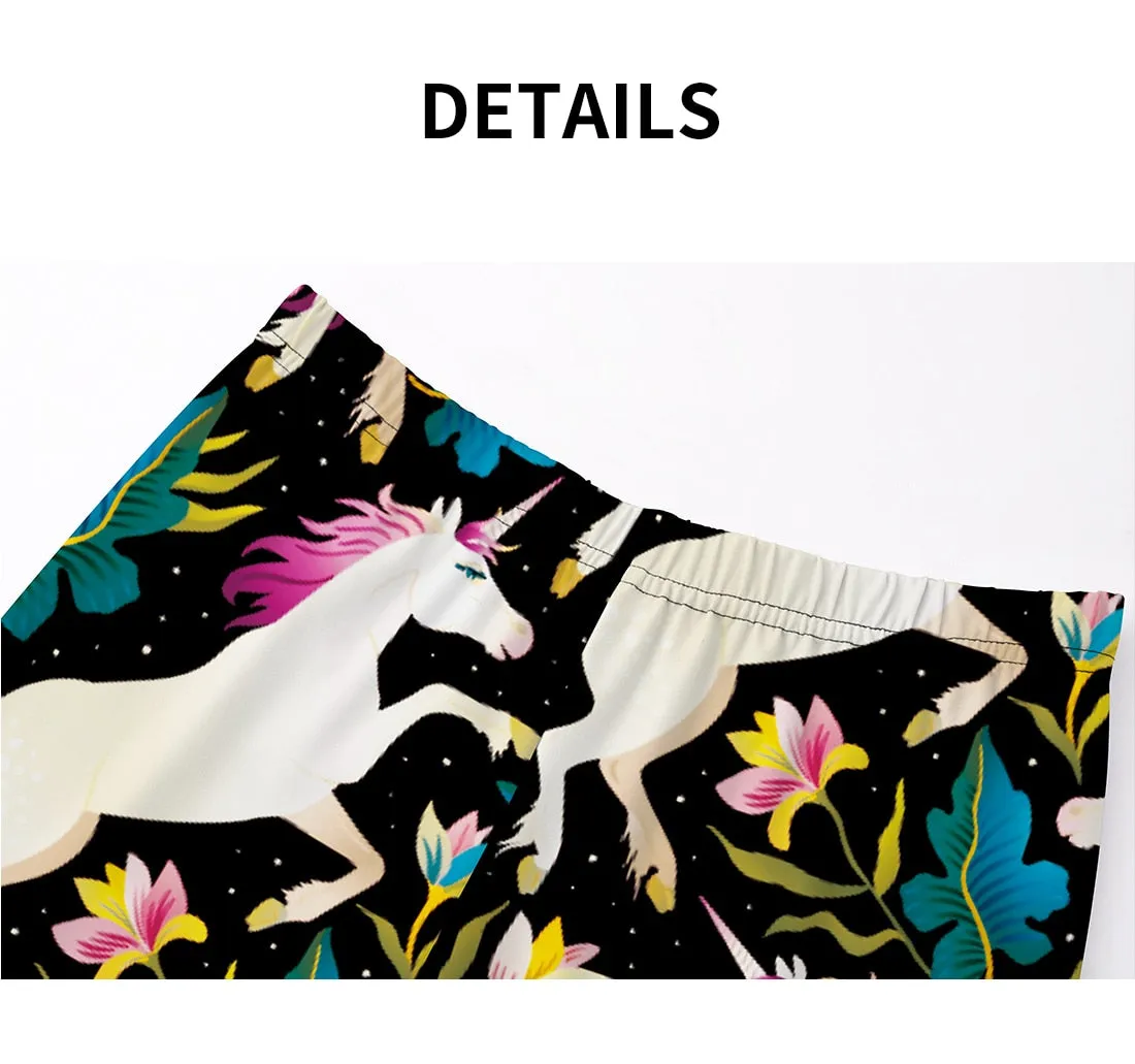 Women's Legging Colored Horse Flower Fitness Pants