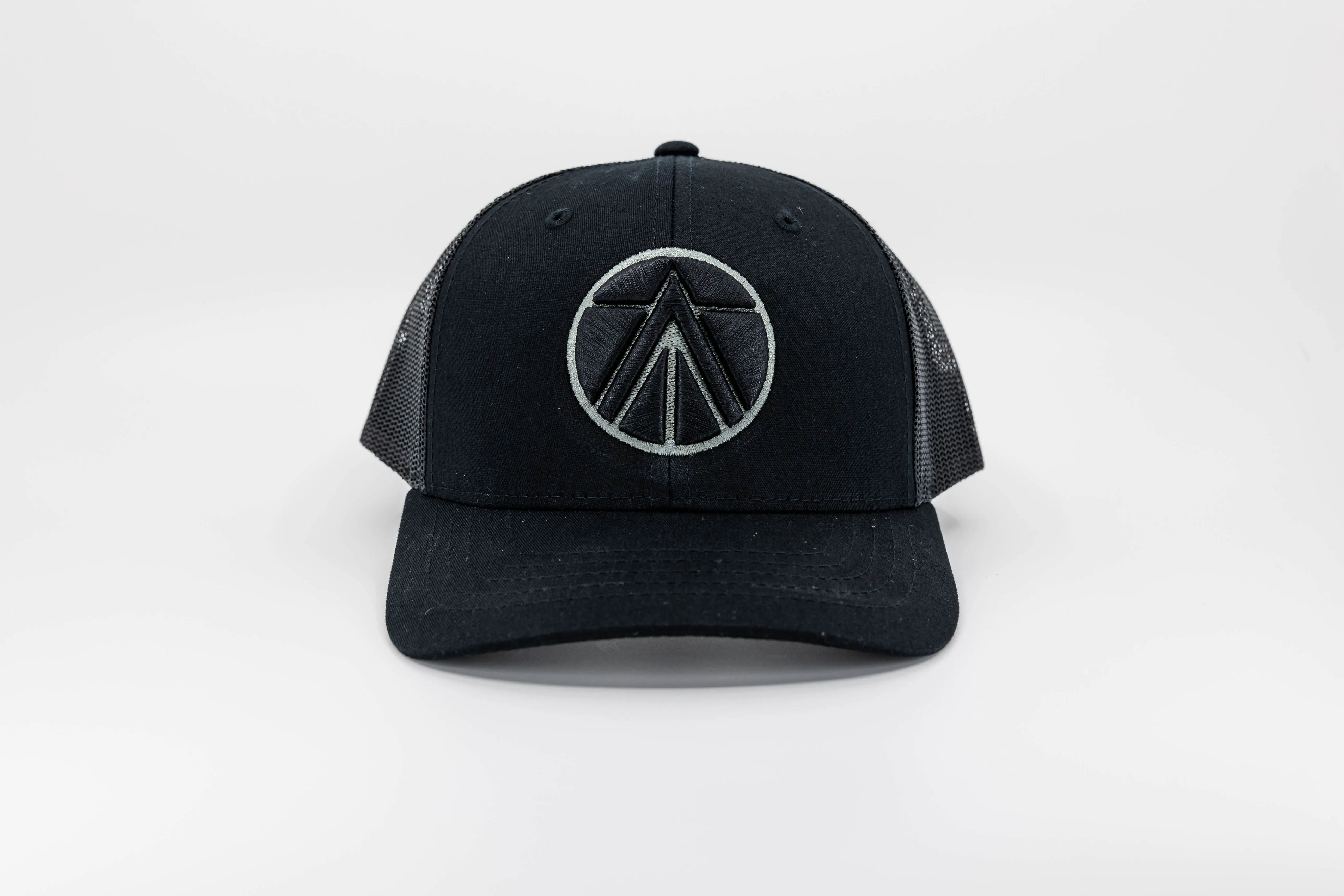 Youth Black Curved Trucker